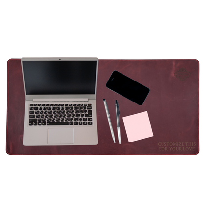 Custom Personalized Leather Desk Mat
