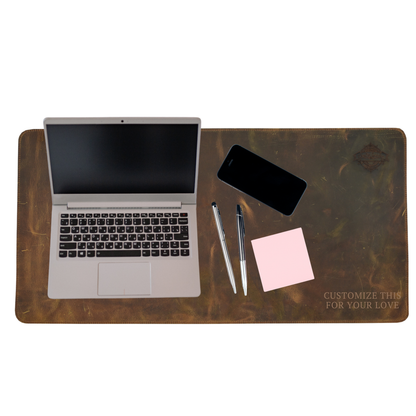 Custom Personalized Leather Desk Mat