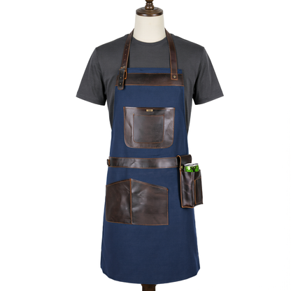 Personalised Leather & Canvas Aprons for Men, Dad and BBQ Lovers