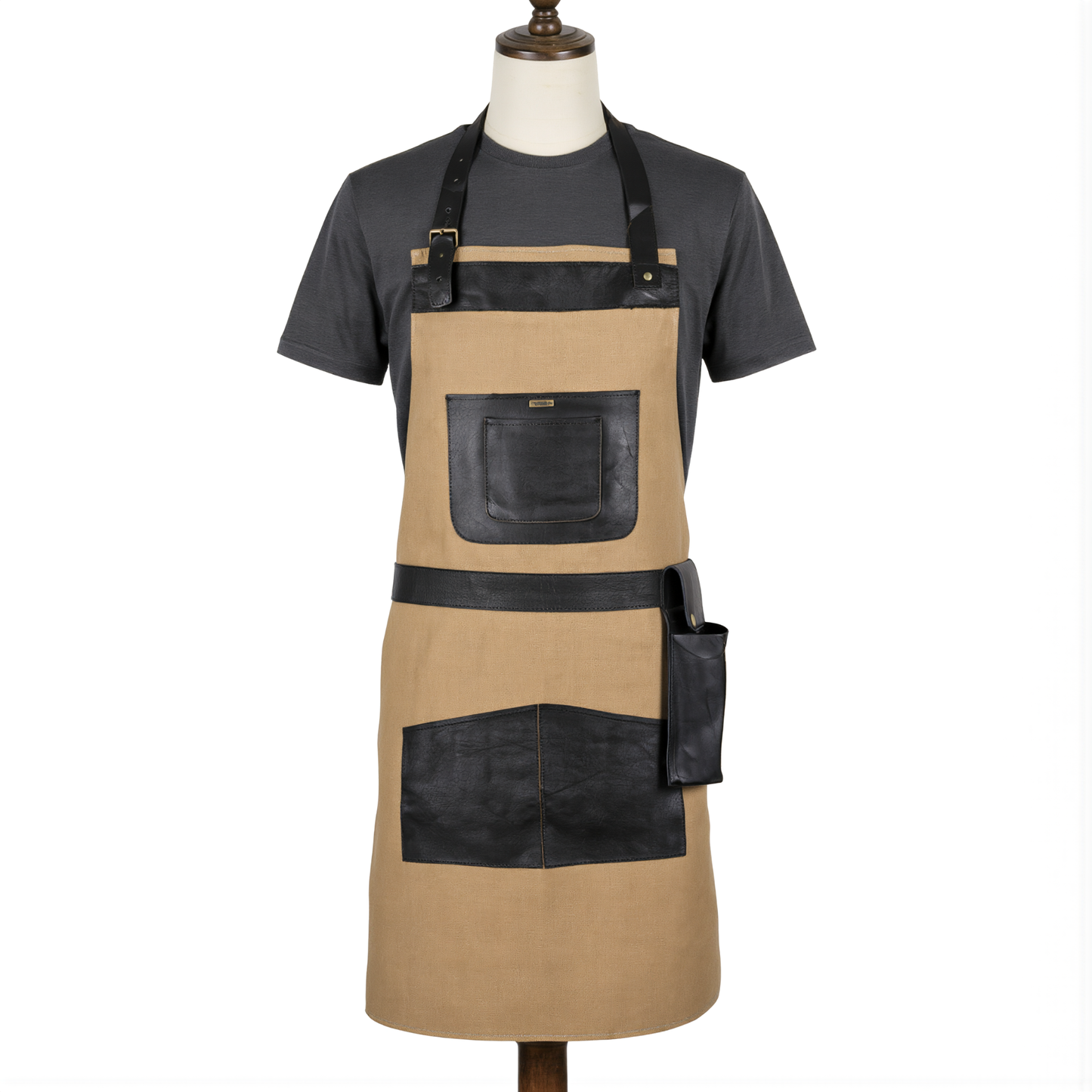 Personalised Leather & Canvas Aprons for Men, Dad and BBQ Lovers