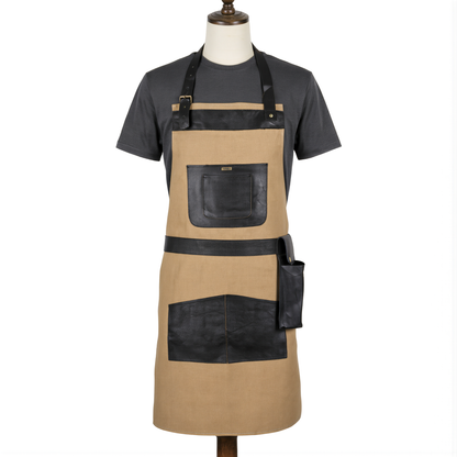 Personalised Leather & Canvas Aprons for Men, Dad and BBQ Lovers