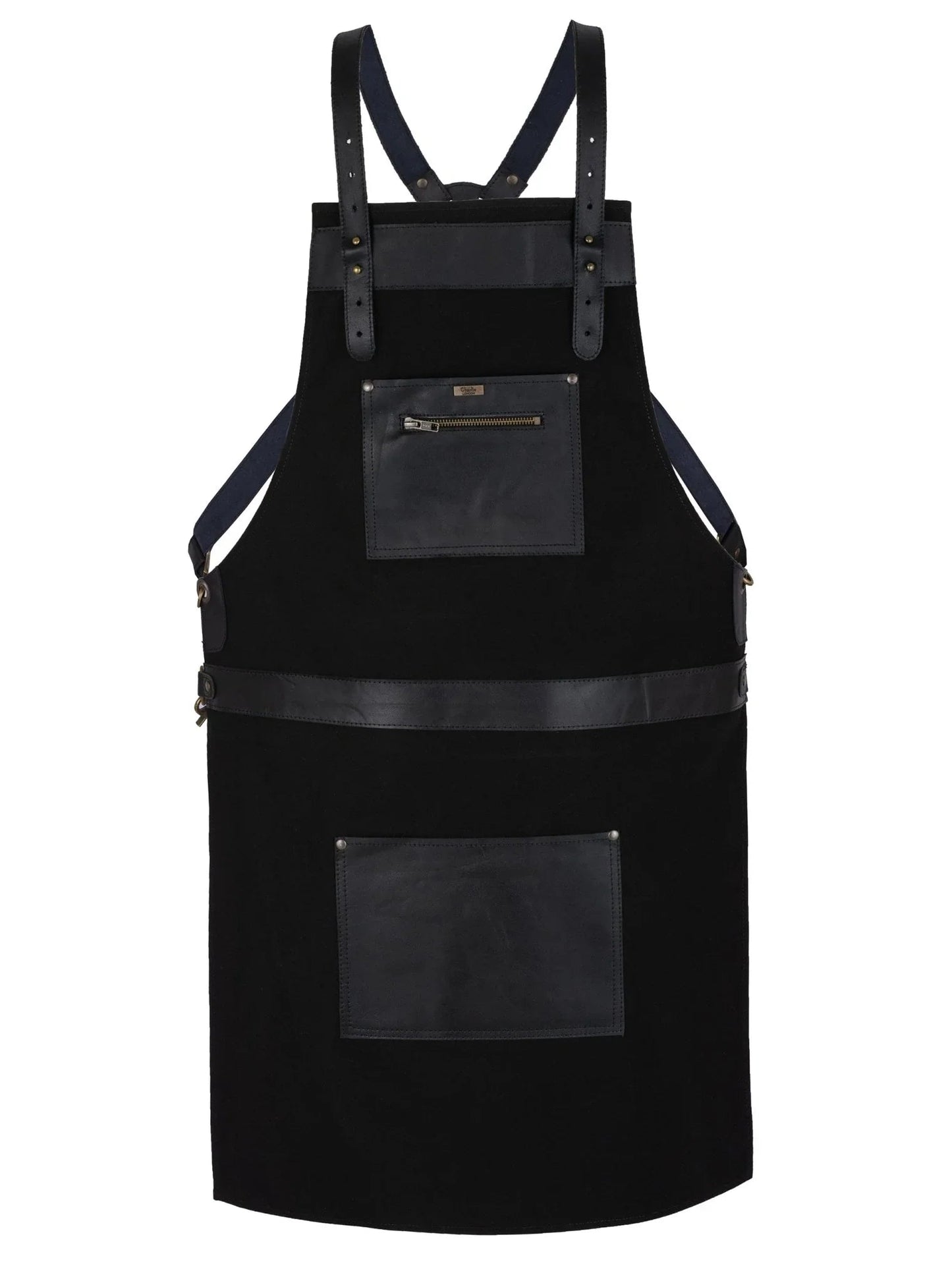High Quality Cross Back Leather Apron - Butcher Apron - BBQ Apron -