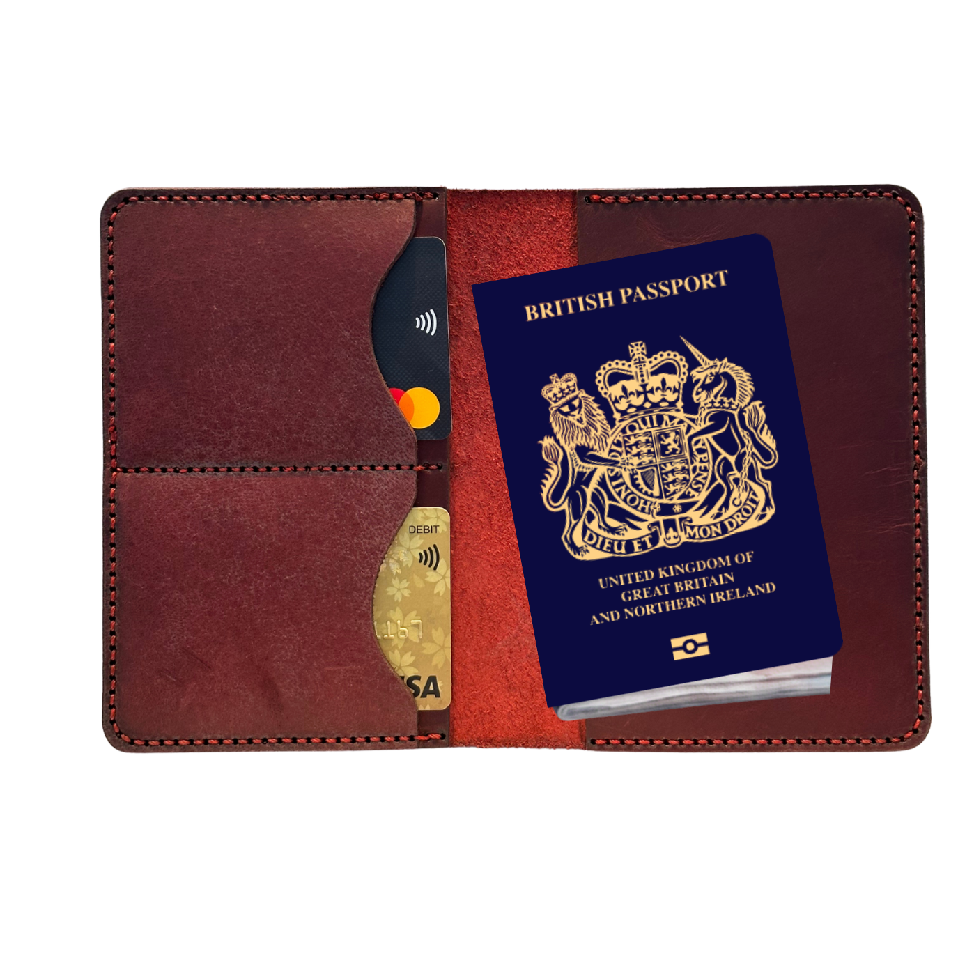 Custom Personalized Leather Passport Holder