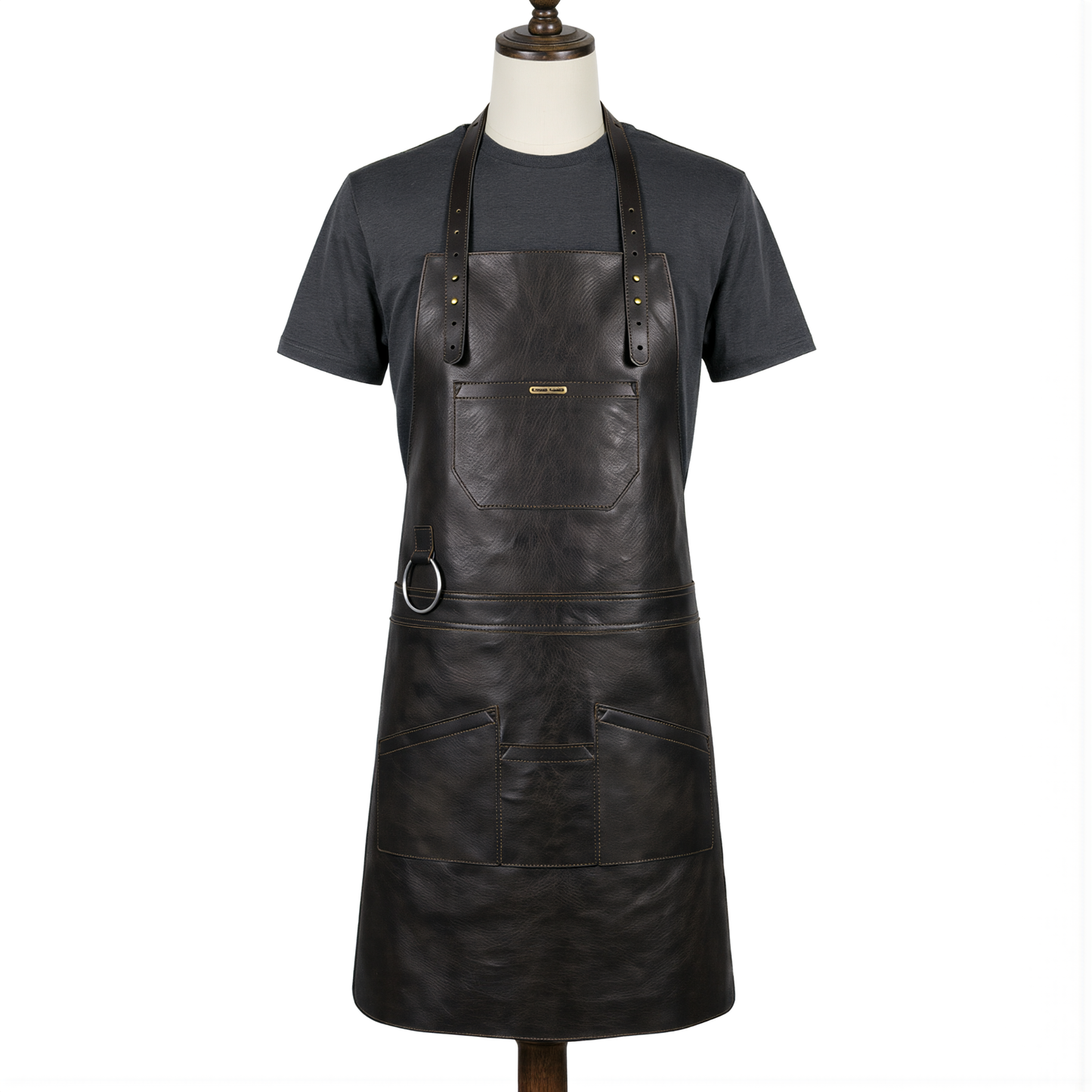 Personalized Gifts for Him –Embroided Leather & Canvas Apron