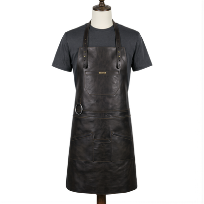 Personalized Gifts for Him –Embroided Leather & Canvas Apron