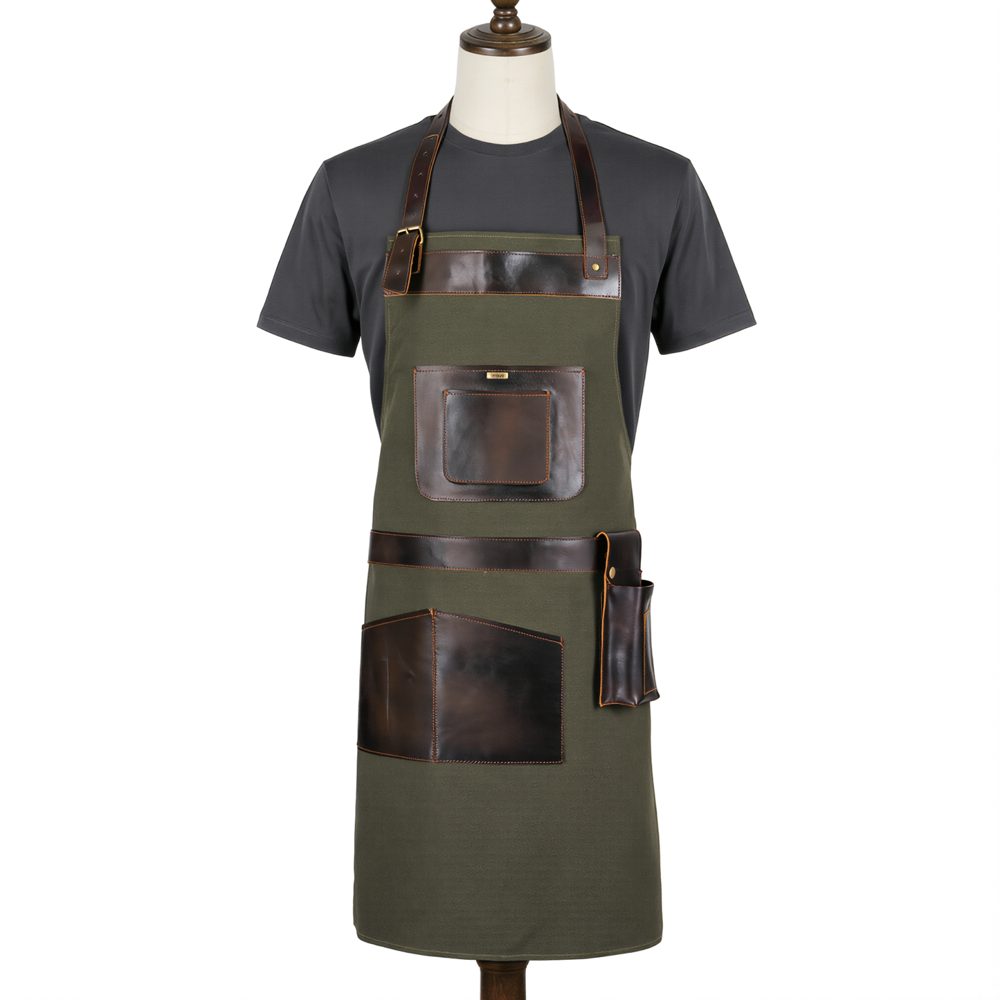Personalised Leather & Canvas Aprons for Men, Dad and BBQ Lovers
