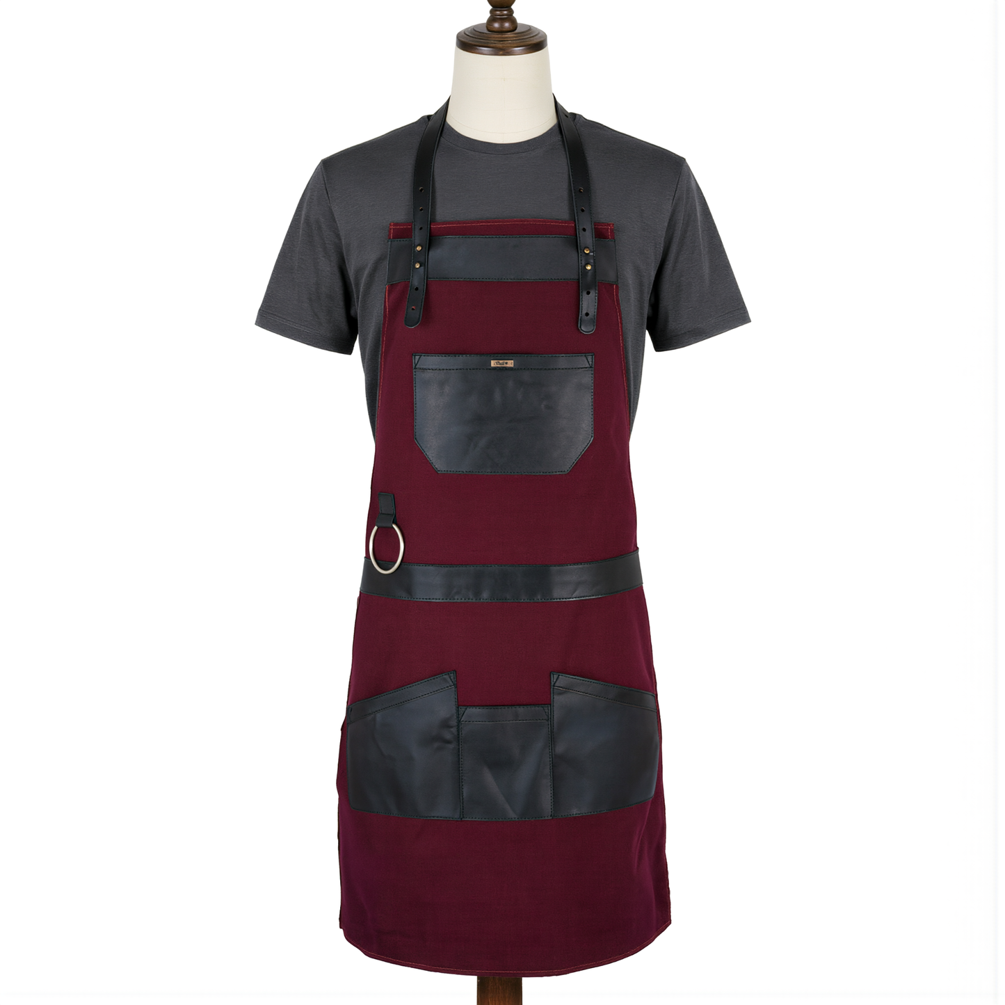 Personalized Gifts for Him –Embroided Leather & Canvas Apron