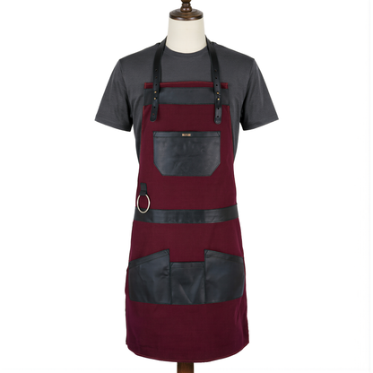 Personalized Gifts for Him –Embroided Leather & Canvas Apron