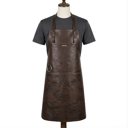 Personalized Gifts for Him –Embroided Leather & Canvas Apron