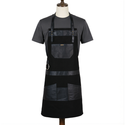 Personalized Gifts for Him –Embroided Leather & Canvas Apron