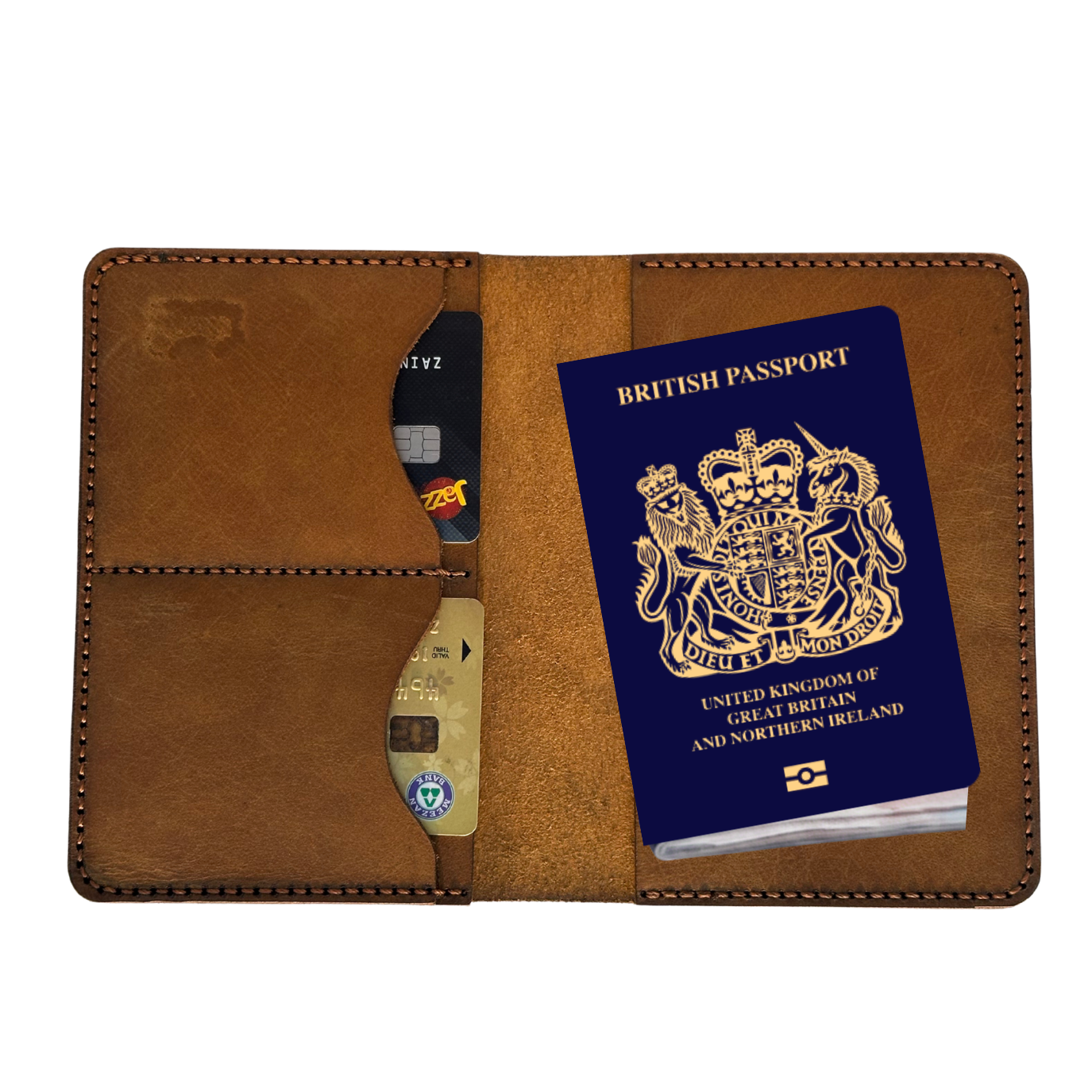 Custom Personalized Leather Passport Holder