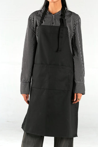 Unisex Heavy - Duty Cotton Twill Apron – Adjustable Fit with Large Front Pocket - 